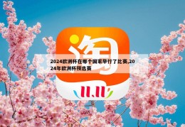 2024欧洲杯在哪个国家举行了比赛,2024年欧洲杯预选赛