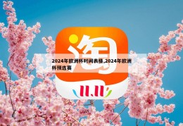 2024年欧洲杯时间表格,2024年欧洲杯预选赛