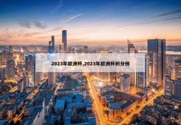 2023年欧洲杯,2023年欧洲杯积分榜