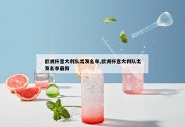 欧洲杯意大利队出发名单,欧洲杯意大利队出发名单最新