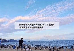 欧洲杯半决赛意大利视频,2021年欧洲杯半决赛意大利对西班牙回放